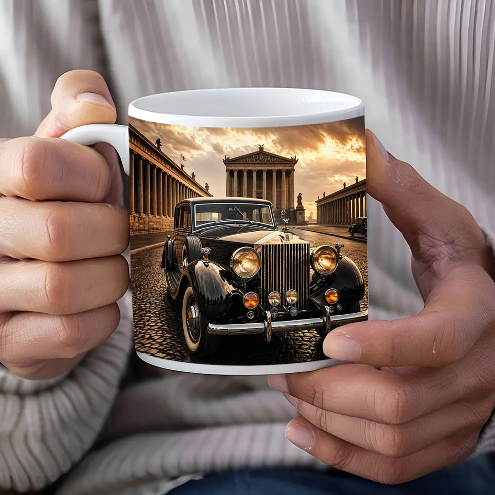 Rolls Royce Classic Car Ancient Temple Street – Mugs