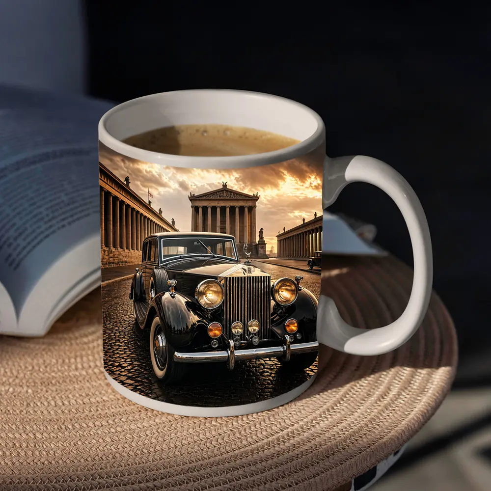 Rolls Royce Classic Car Ancient Temple Street – Mugs