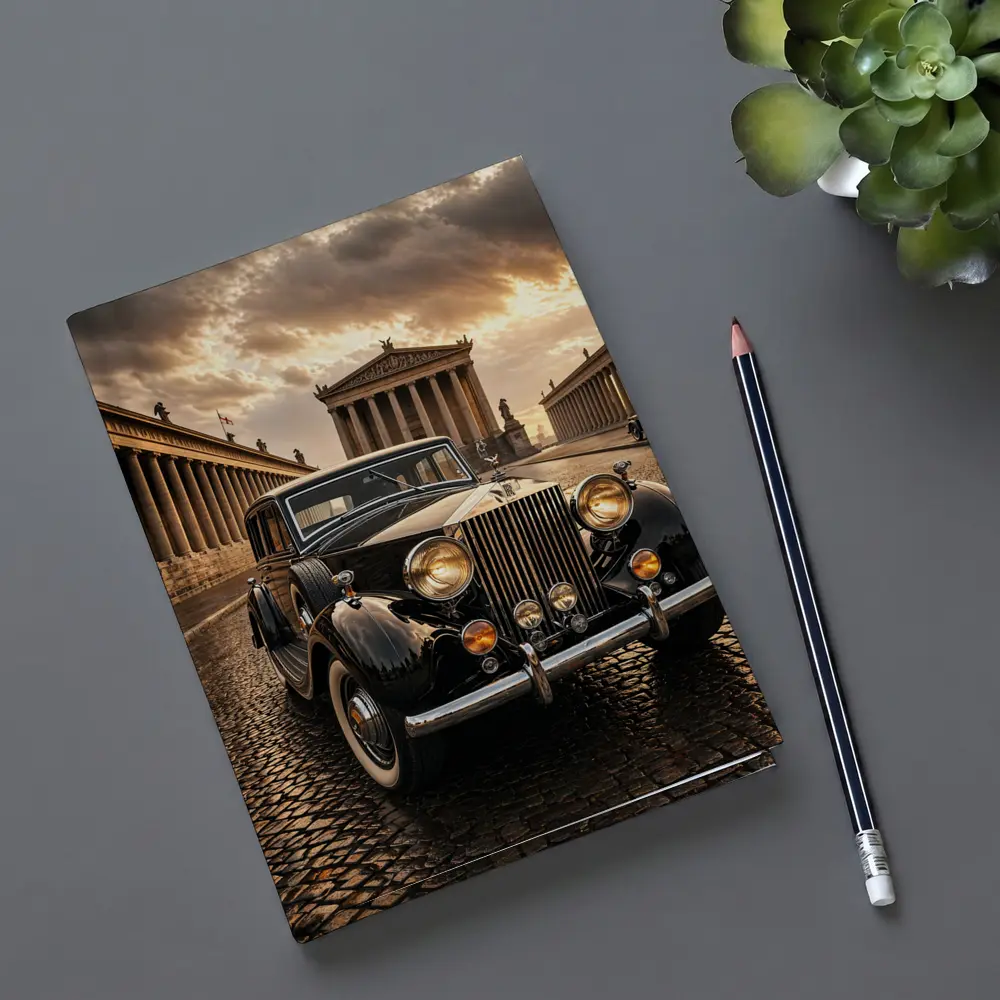 Rolls Royce Classic Car Ancient Temple Street – Notebooks