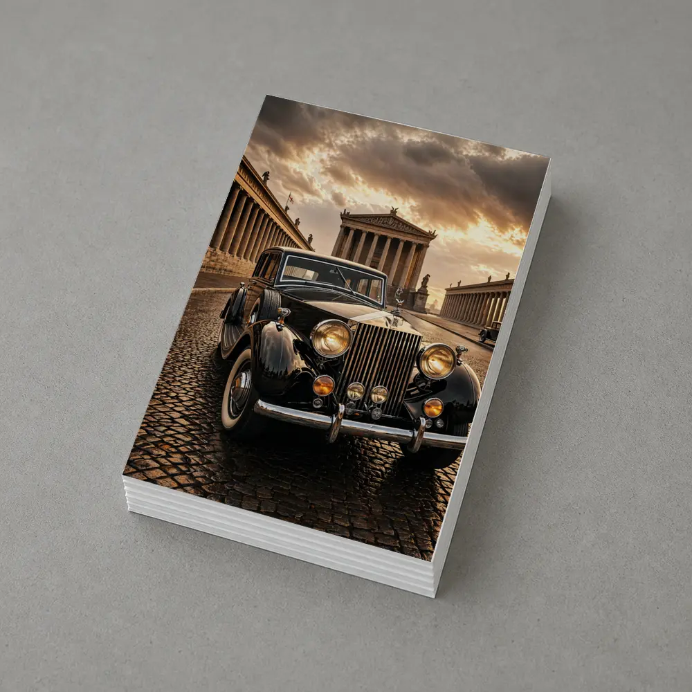 Rolls Royce Classic Car Ancient Temple Street – Postcards