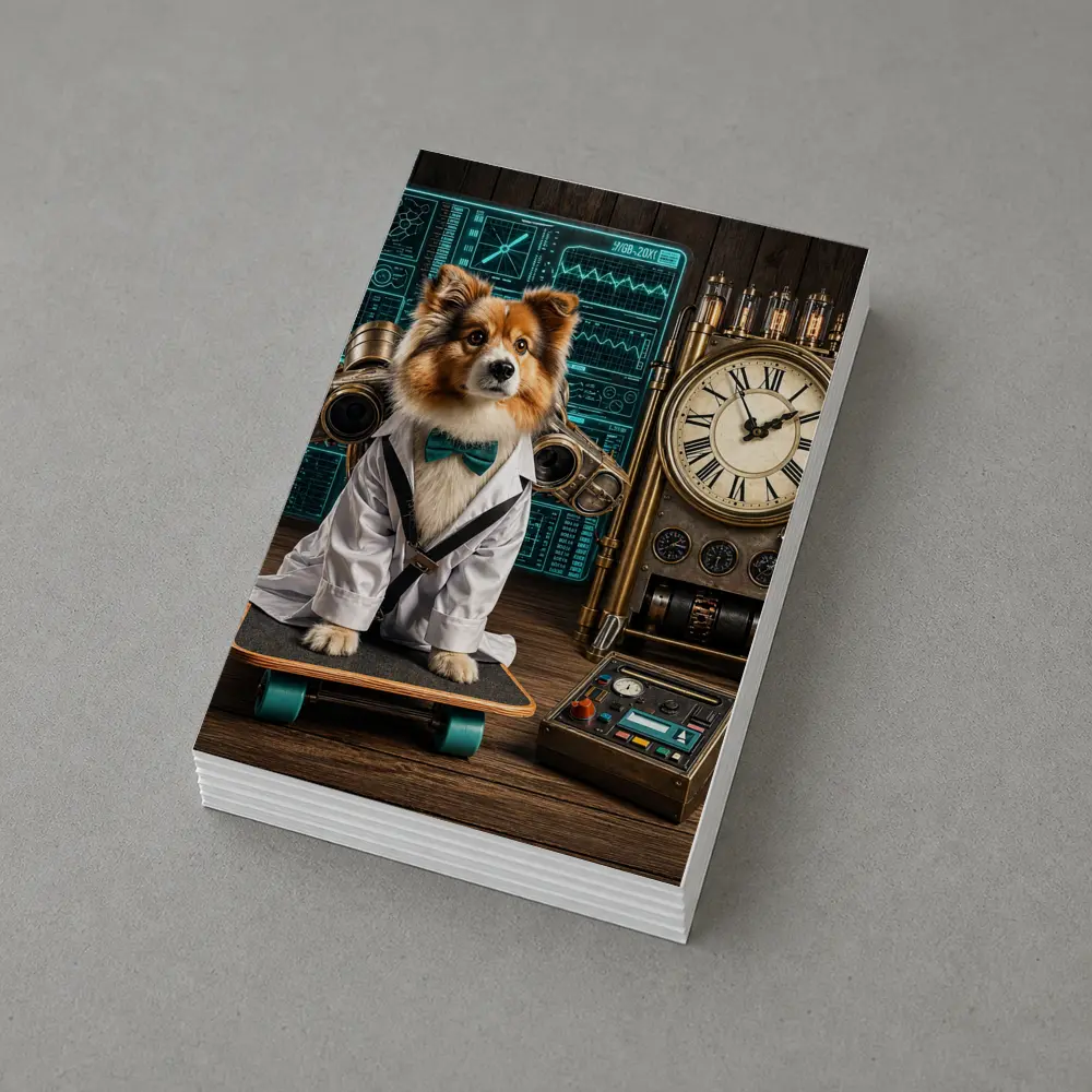 Shetland Sheepdog Scientist Steampunk Lab Setting – Postcards