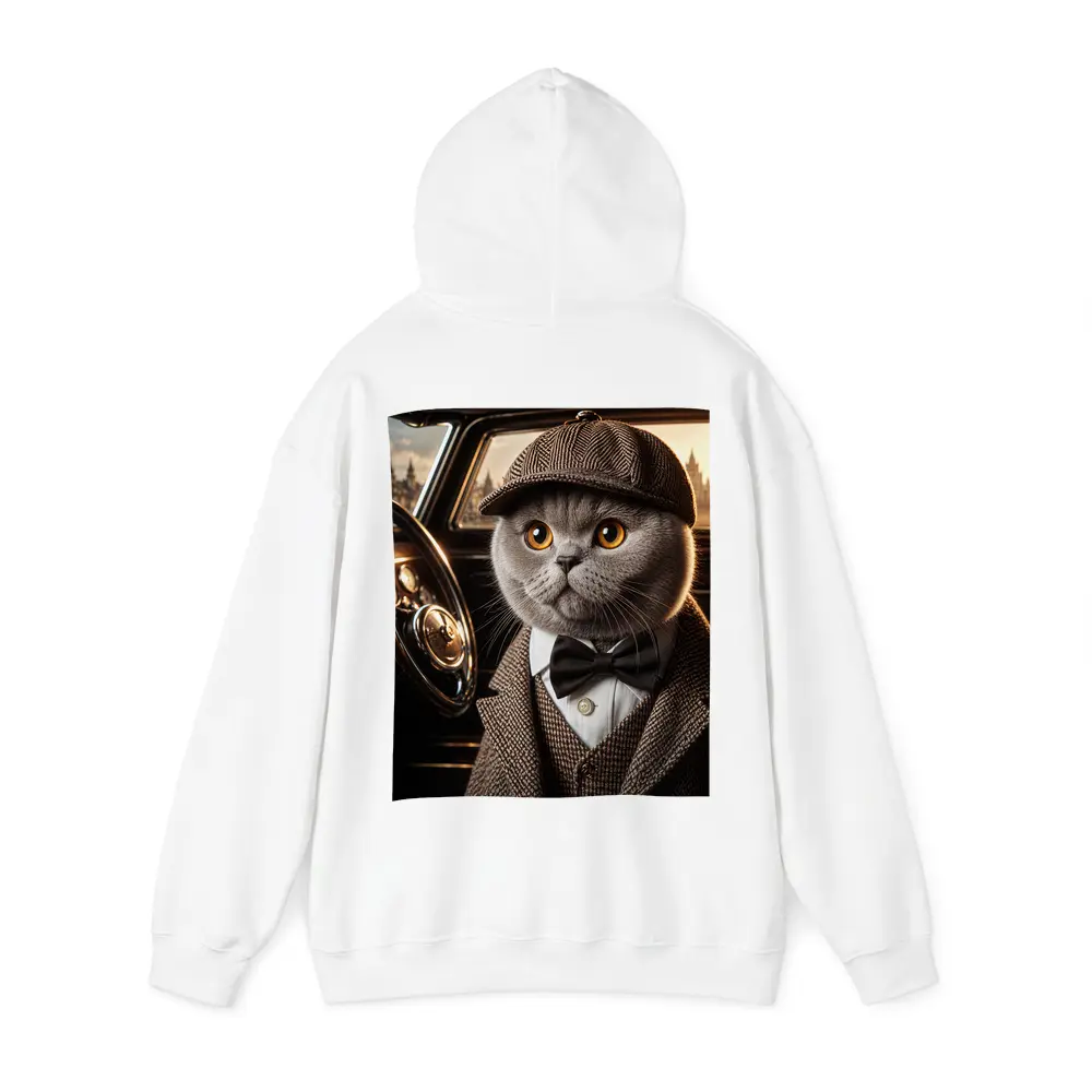 Scottish Fold Cat Detective Wearing Tweed Suit – Hoodies