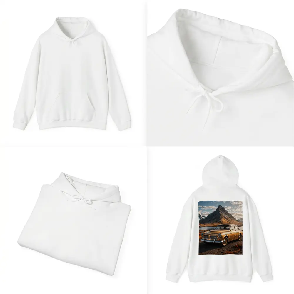 Gold Volvo Amazon Classic Mountain Landscape – Hoodies