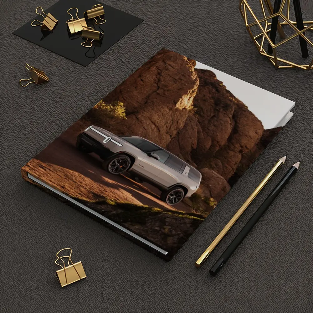 Rivian R1S SUV Rocky Desert Landscape – Notebooks