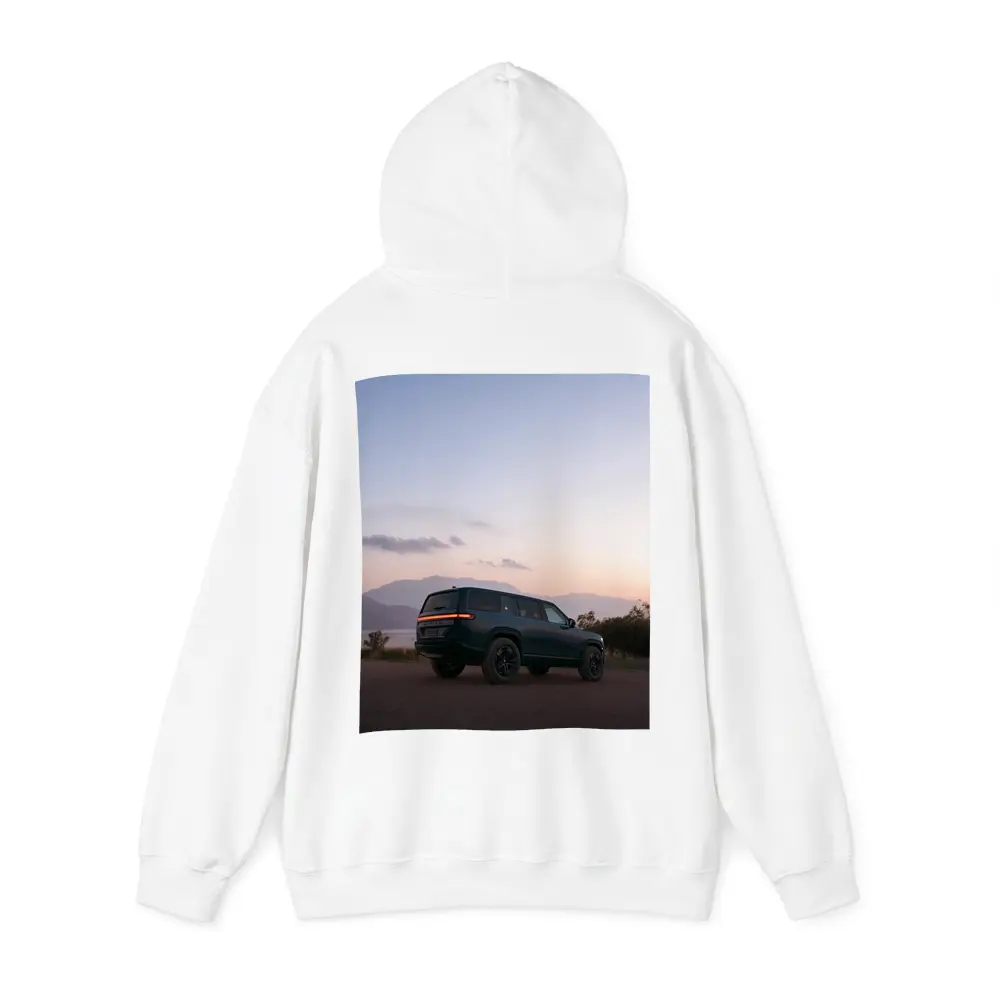 Rivian R1S Dark Green Mountain Sunset – Hoodies