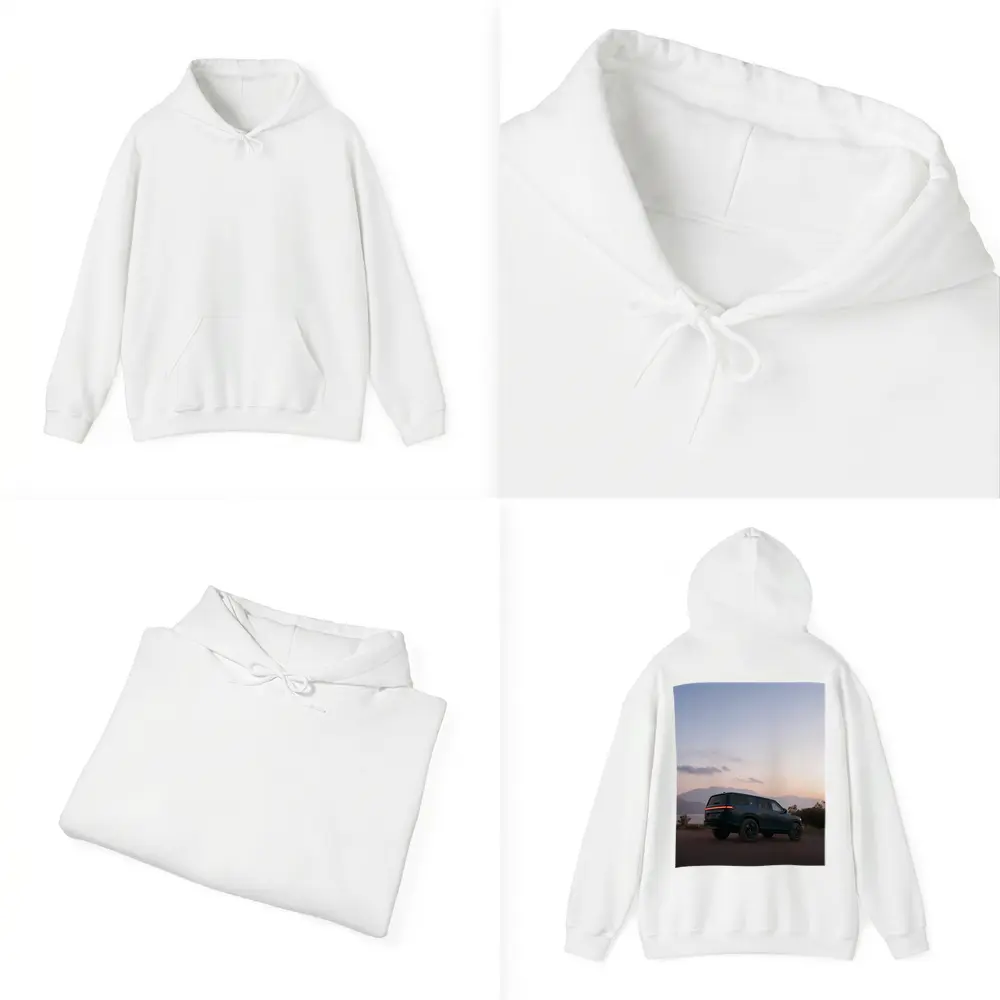 Rivian R1S Dark Green Mountain Sunset – Hoodies