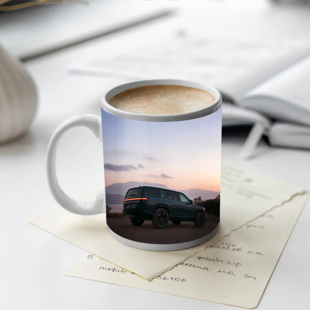 Rivian R1S Dark Green Mountain Sunset – Mugs