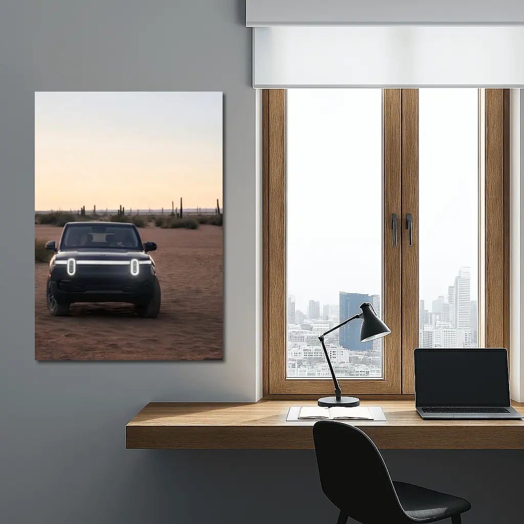 Rivian R1S Electric SUV Desert Dusk – Wall Art