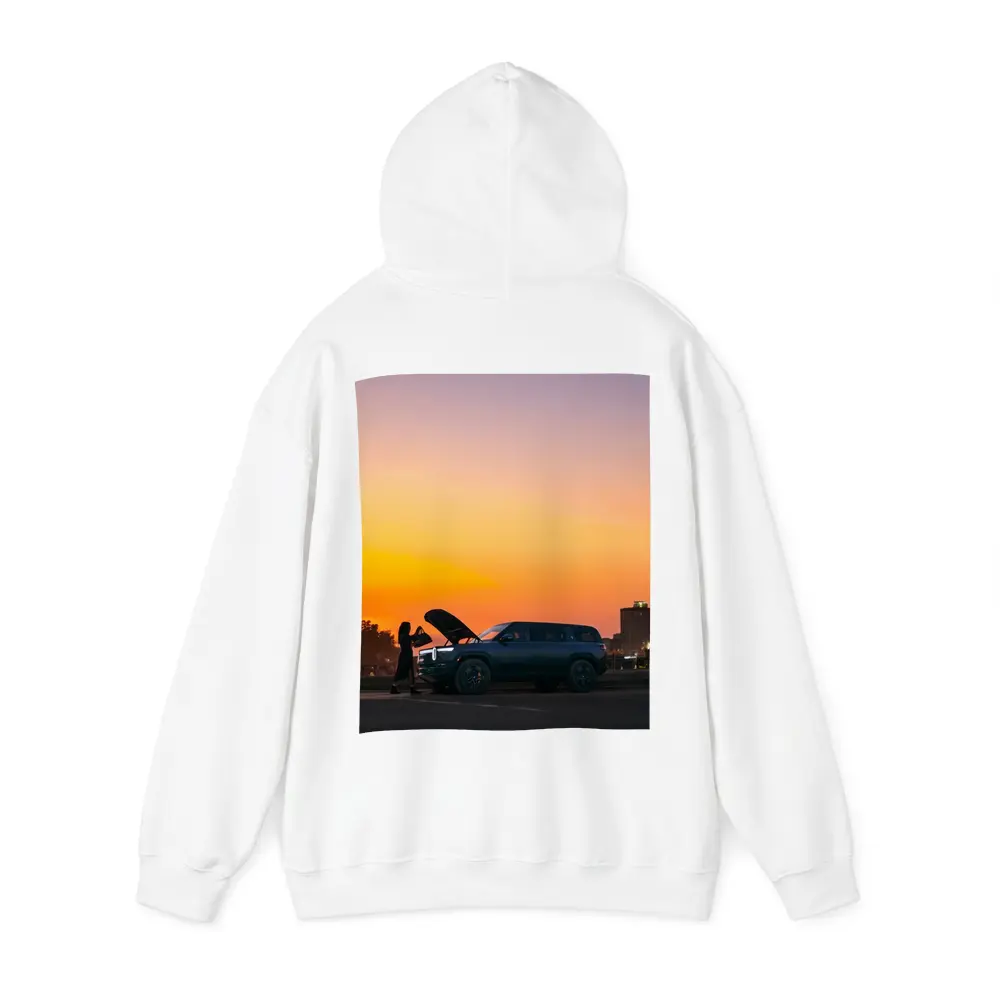 Rivian R1S Electric SUV City Sunset – Hoodies
