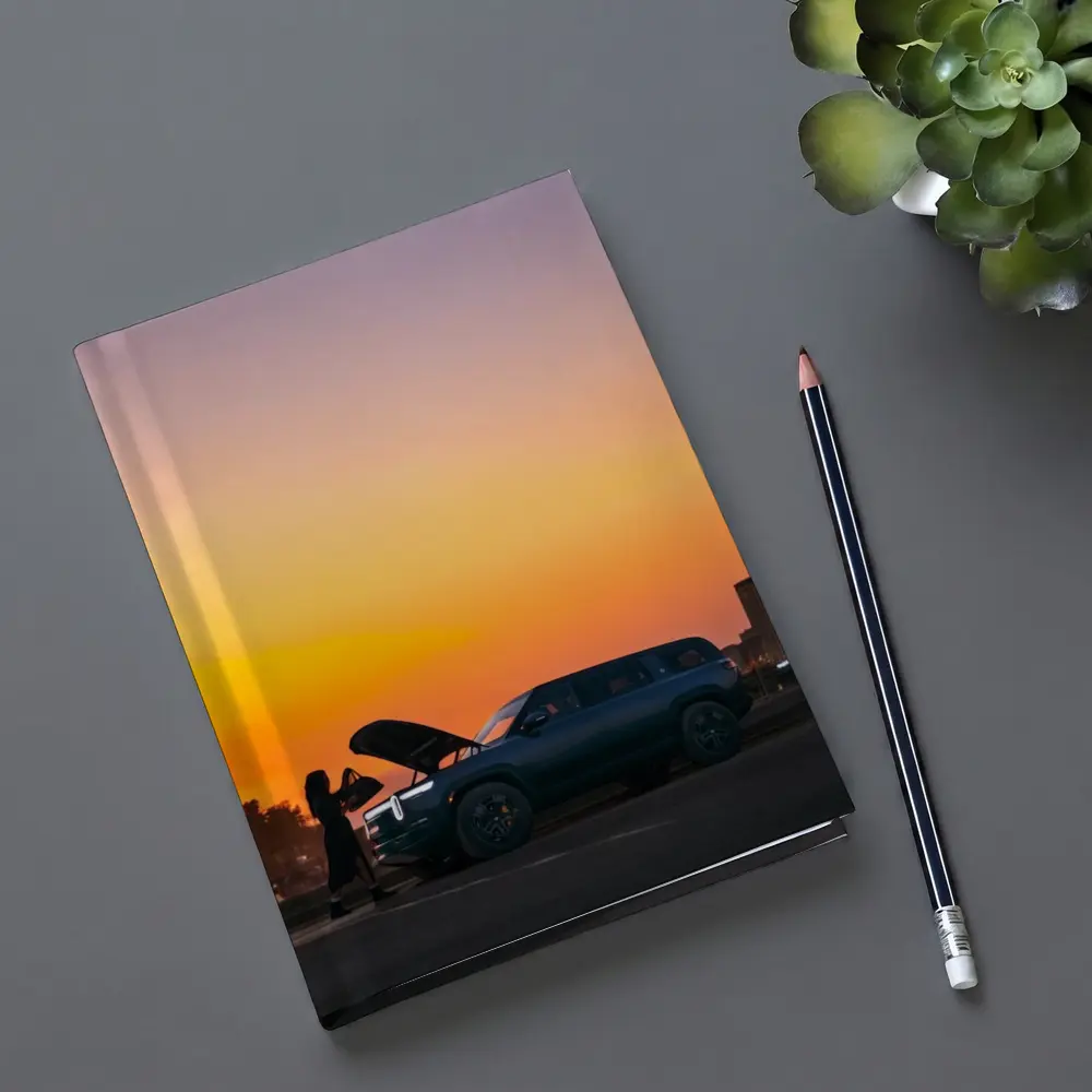 Rivian R1S Electric SUV City Sunset – Notebooks
