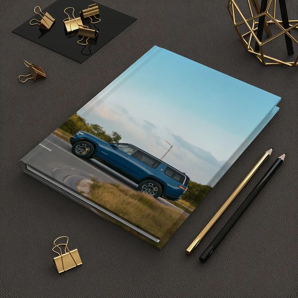 Rivian R1S Blue SUV Open Road – Notebooks