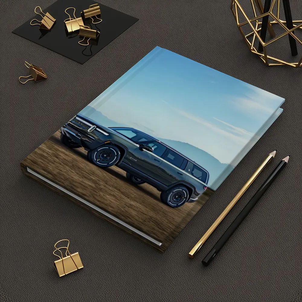 Rivian R1S SUV Mountain Desert Backdrop – Notebooks