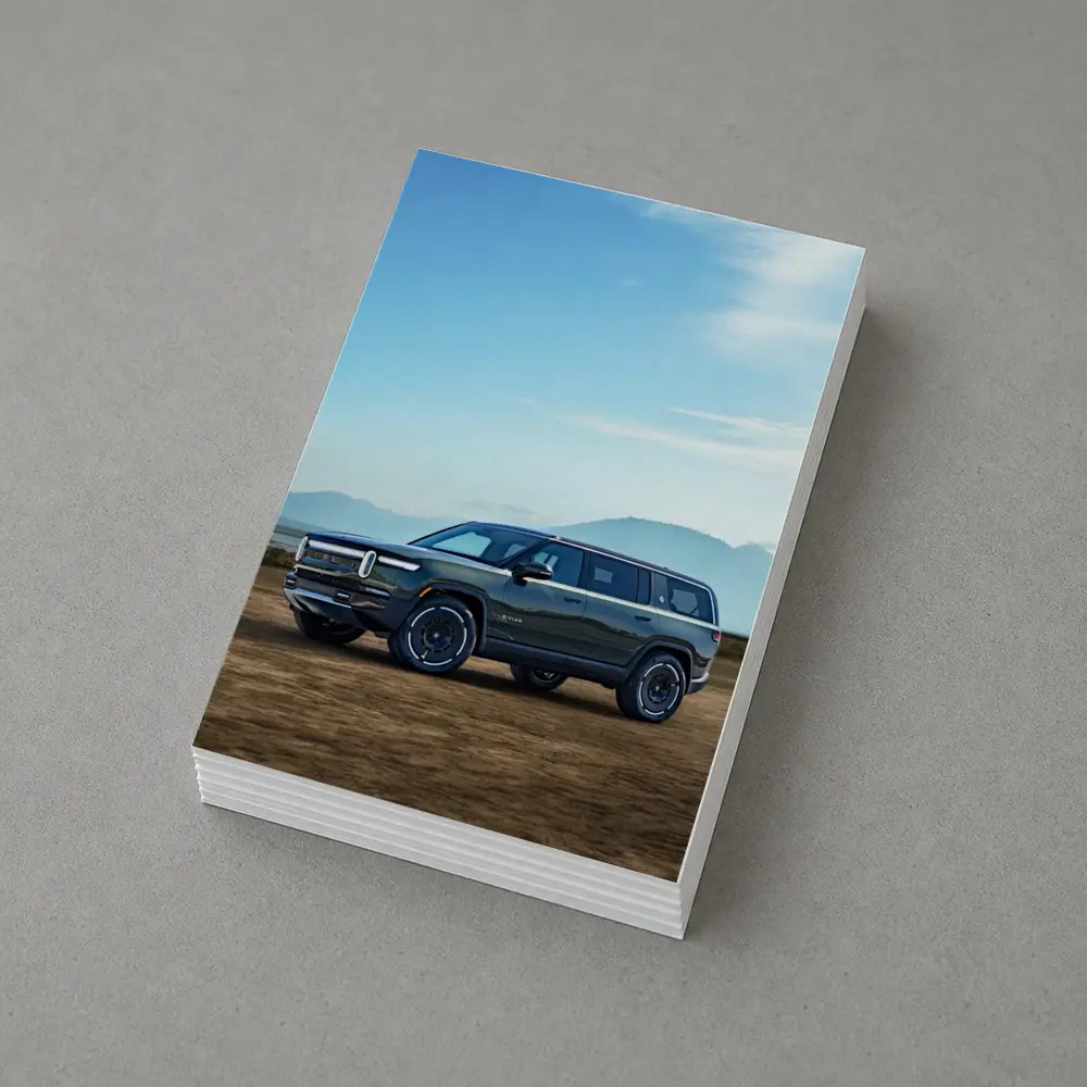 Rivian R1S SUV Mountain Desert Backdrop – Postcards