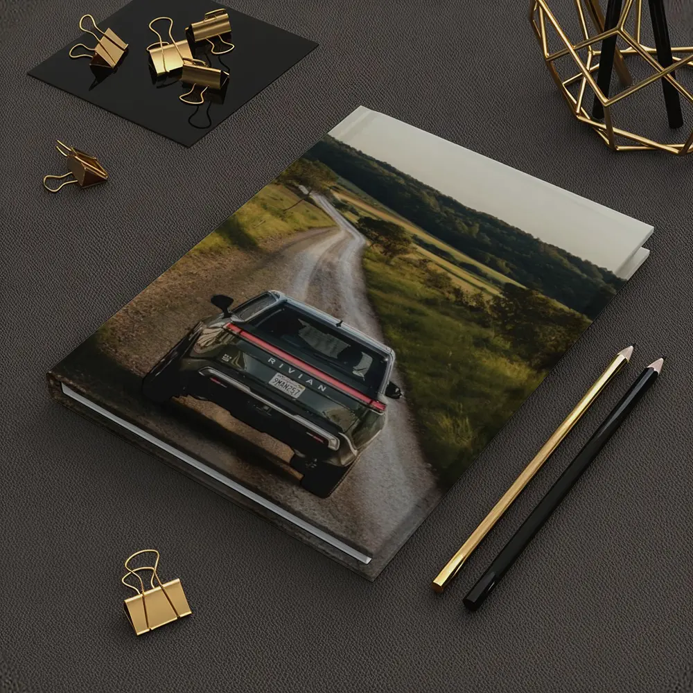 Rivian R1S On Rural Country Dirt Road – Notebooks