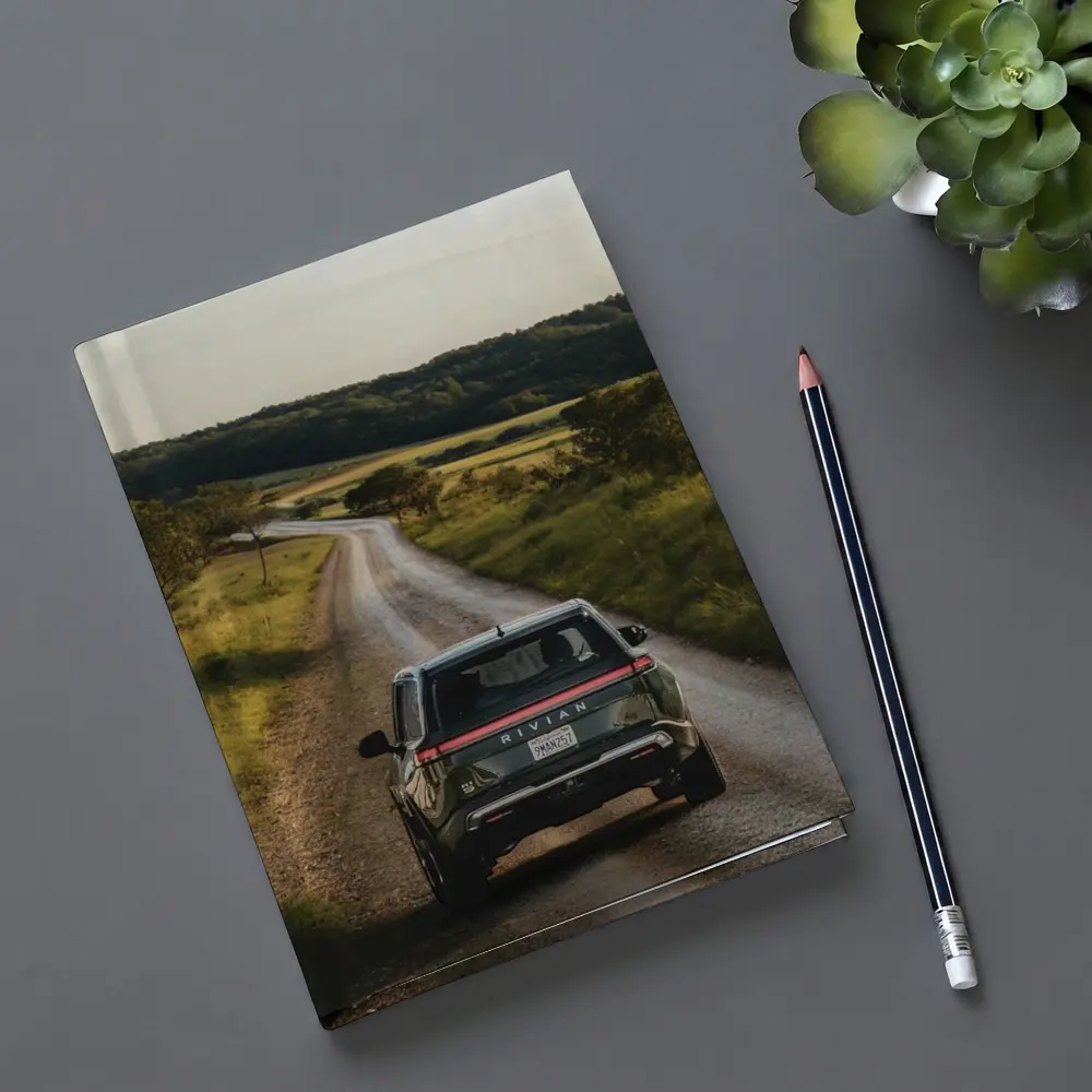 Rivian R1S On Rural Country Dirt Road – Notebooks