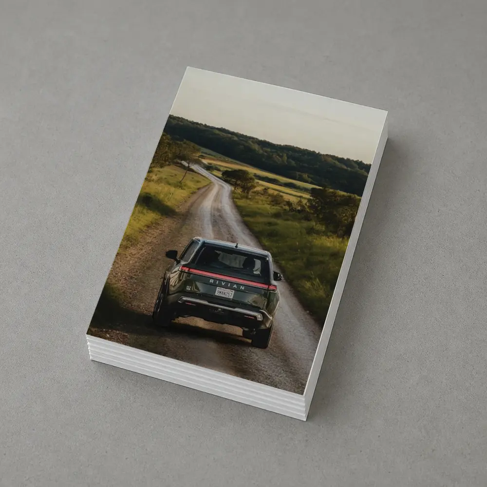 Rivian R1S On Rural Country Dirt Road – Postcards
