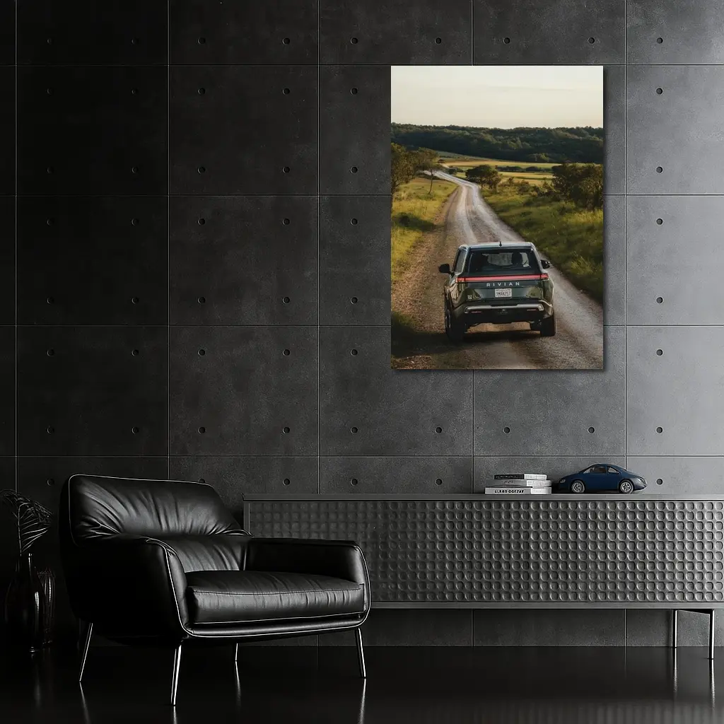 Rivian R1S On Rural Country Dirt Road – Wall Art
