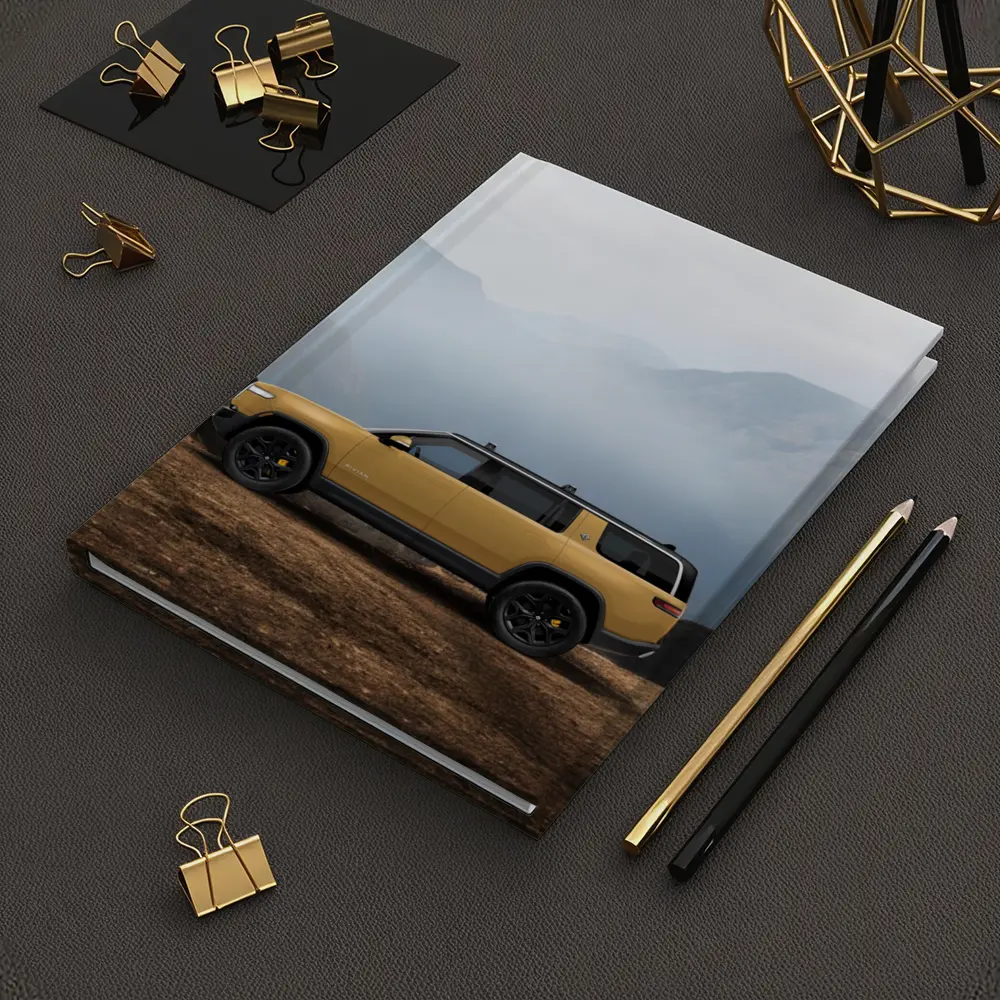 Rivian R1S Yellow SUV Mountain Landscape – Notebooks