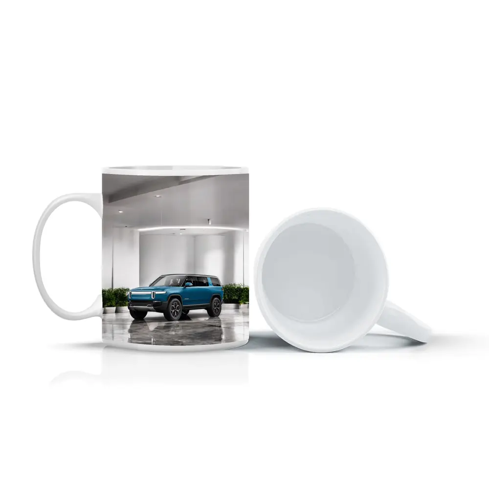 Rivian R1S Electric SUV White Studio – Mugs
