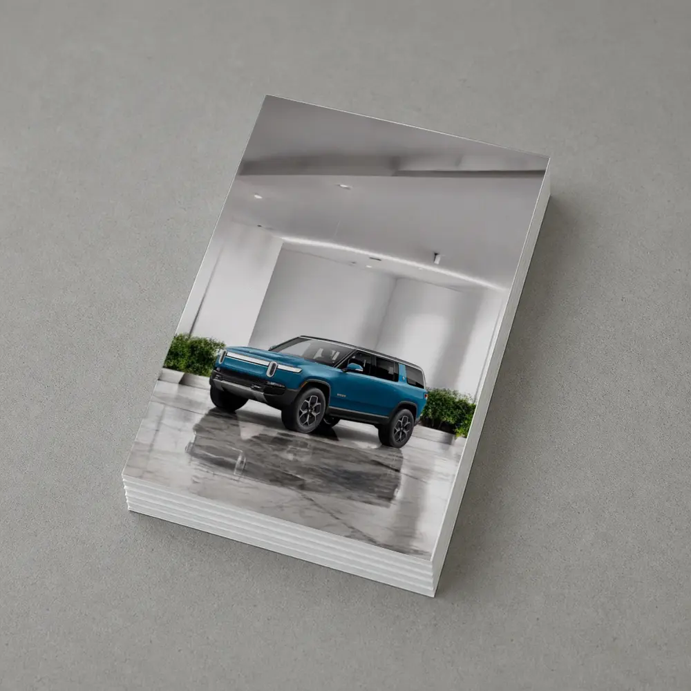 Rivian R1S Electric SUV White Studio – Postcards