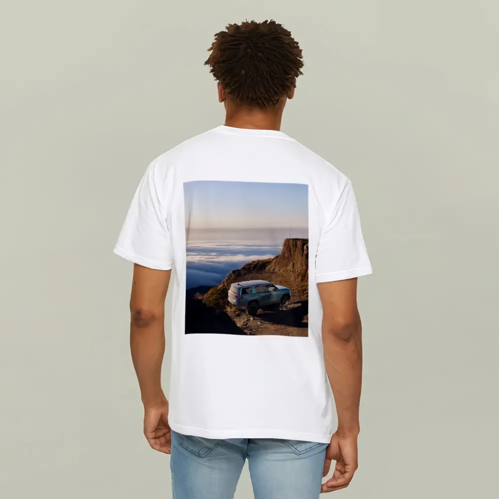 Rivian R1S SUV Above Mountain Clouds – T-Shirts