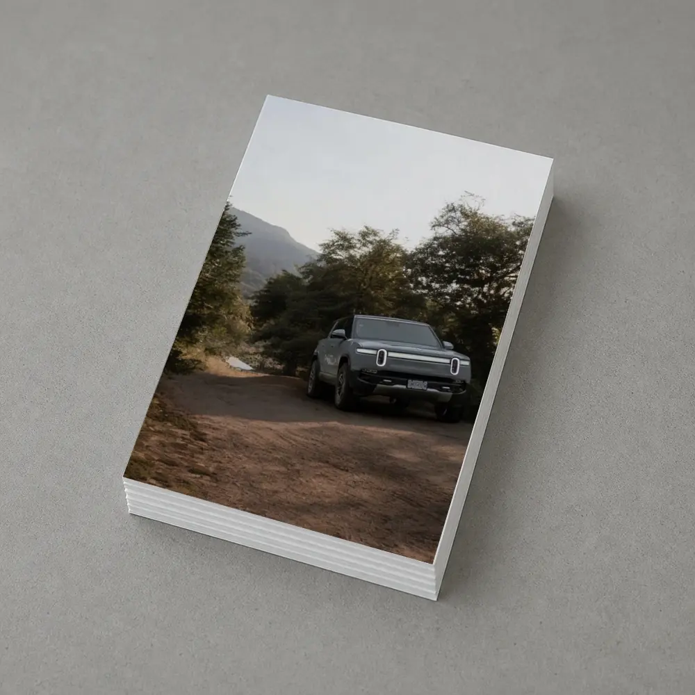 Rivian R1T Electric Truck Dirt Road Forest – Postcards