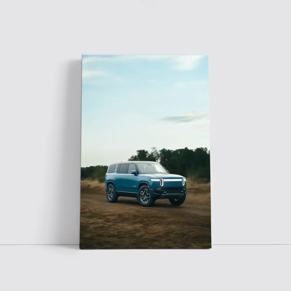 Rivian R1S Electric SUV Dirt Road – Wall Art
