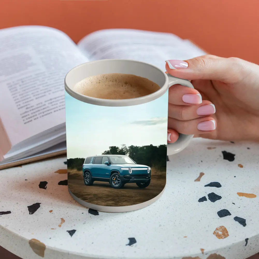 Rivian R1S Electric SUV Dirt Road – Mugs