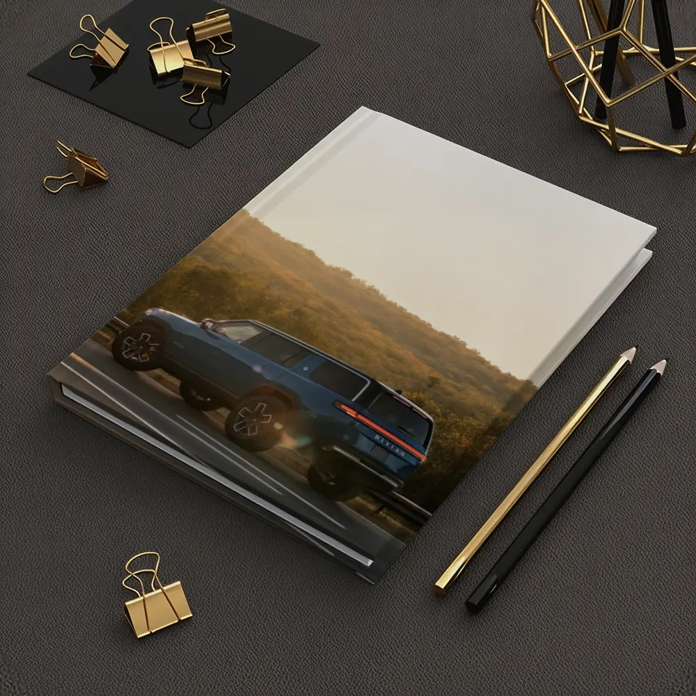 Rivian R1S SUV Golden Hour Road – Notebooks