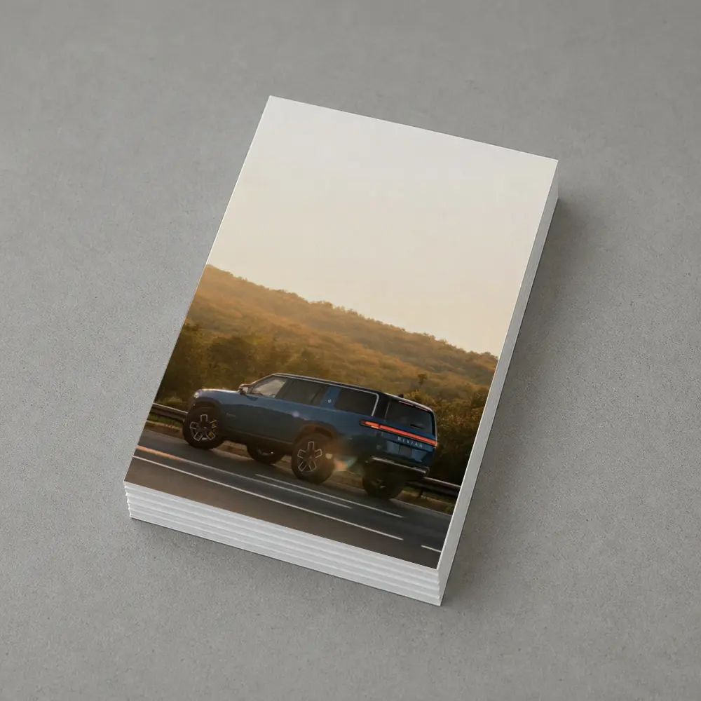 Rivian R1S SUV Golden Hour Road – Postcards