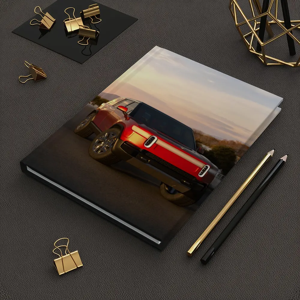 Rivian R1S Red SUV Sunset Sky – Notebooks