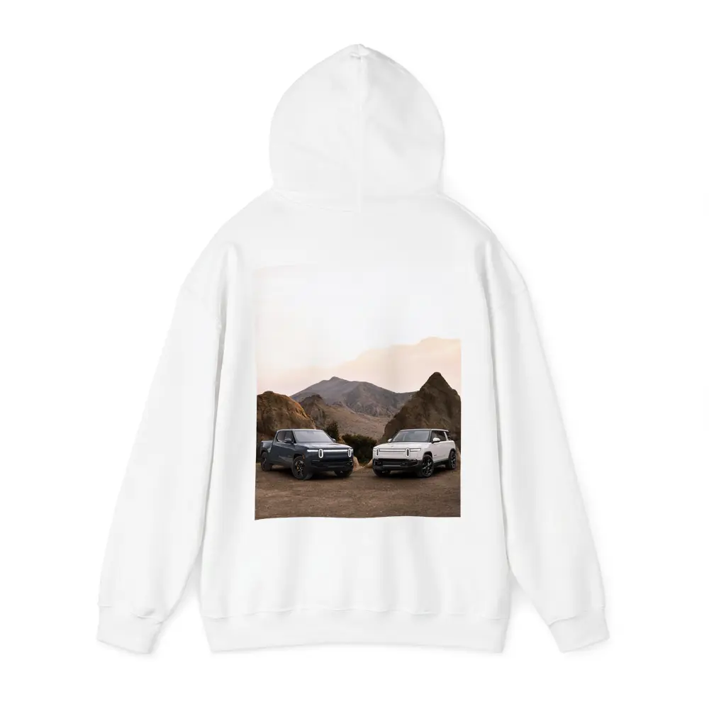 Rivian R1T R1S Desert Mountain Backdrop – Hoodies