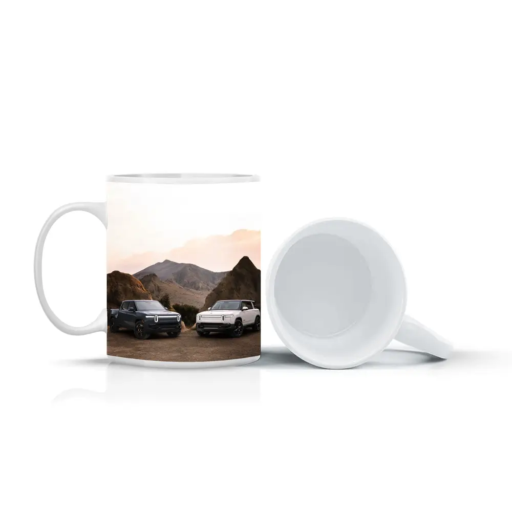 Rivian R1T R1S Desert Mountain Backdrop – Mugs