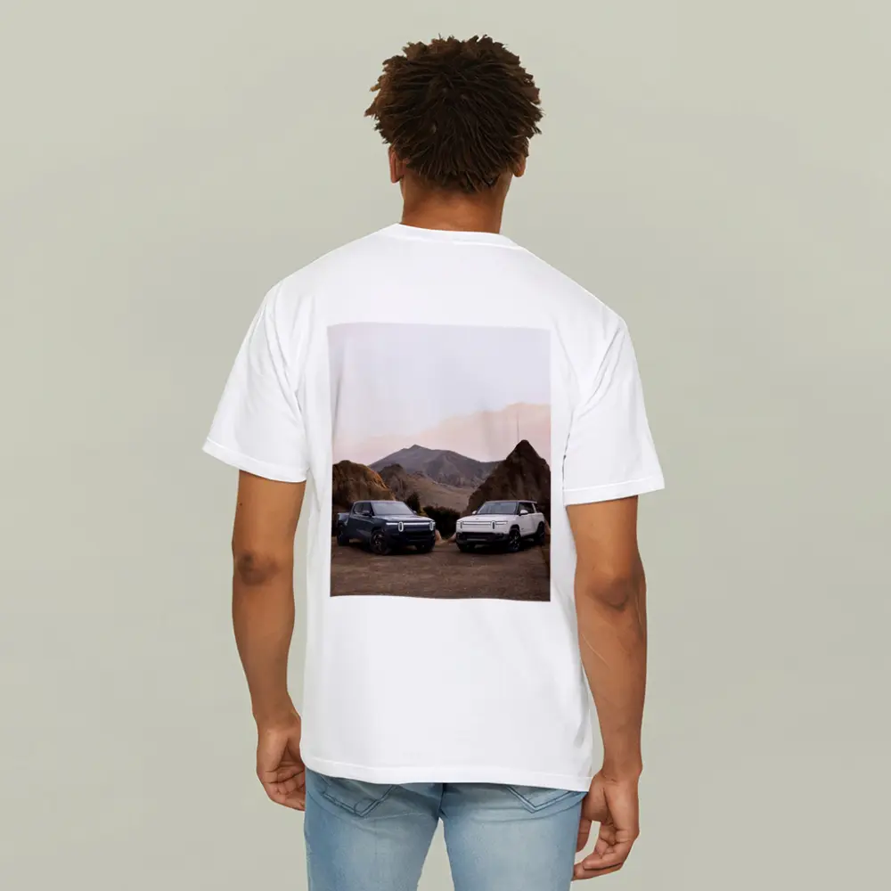 Rivian R1T R1S Desert Mountain Backdrop – T-Shirts