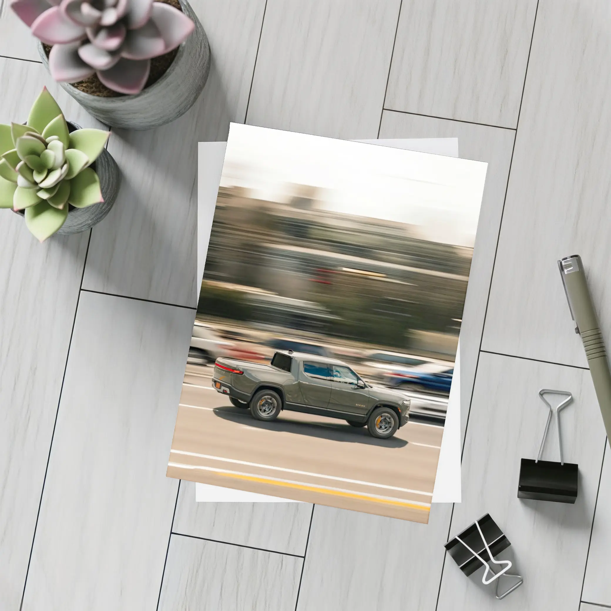 Rivian R1T Electric Truck Highway Speed – Postcards