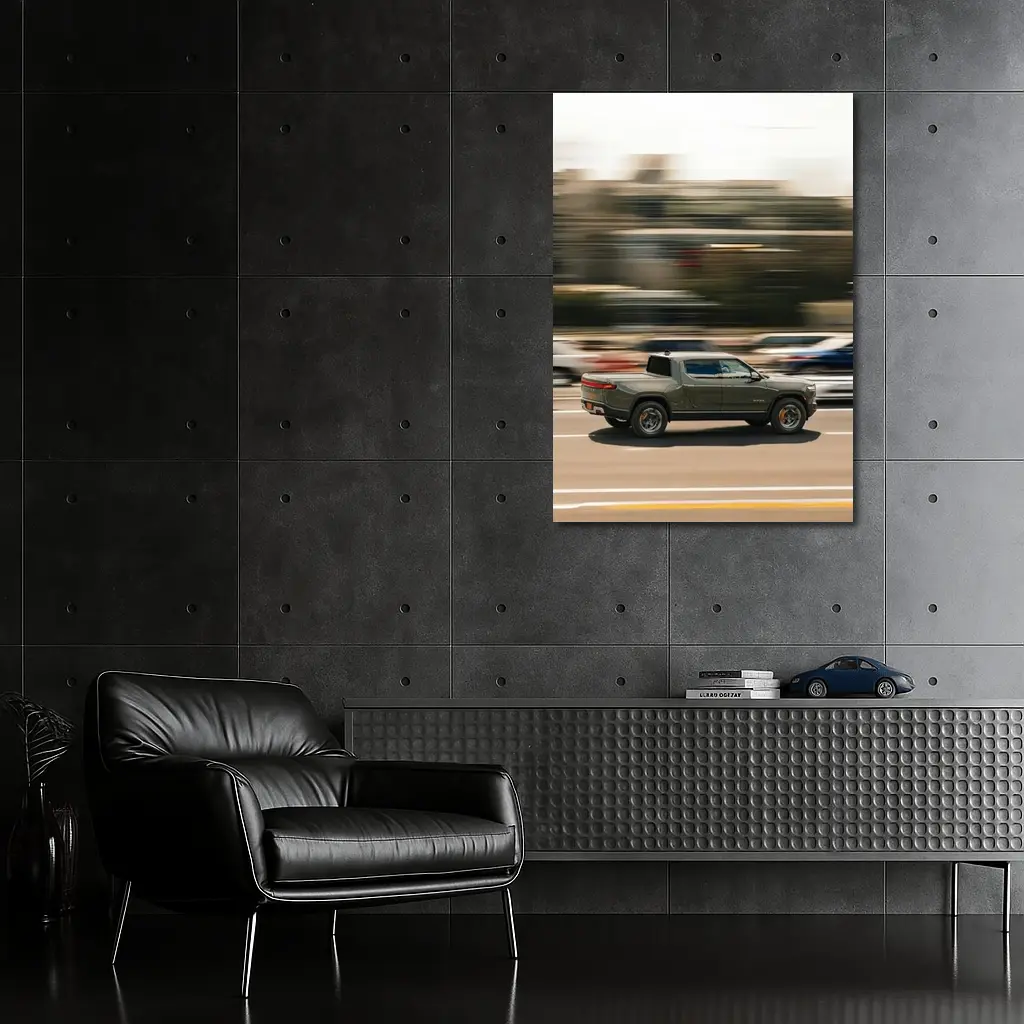 Rivian R1T Electric Truck Highway Speed – Wall Art