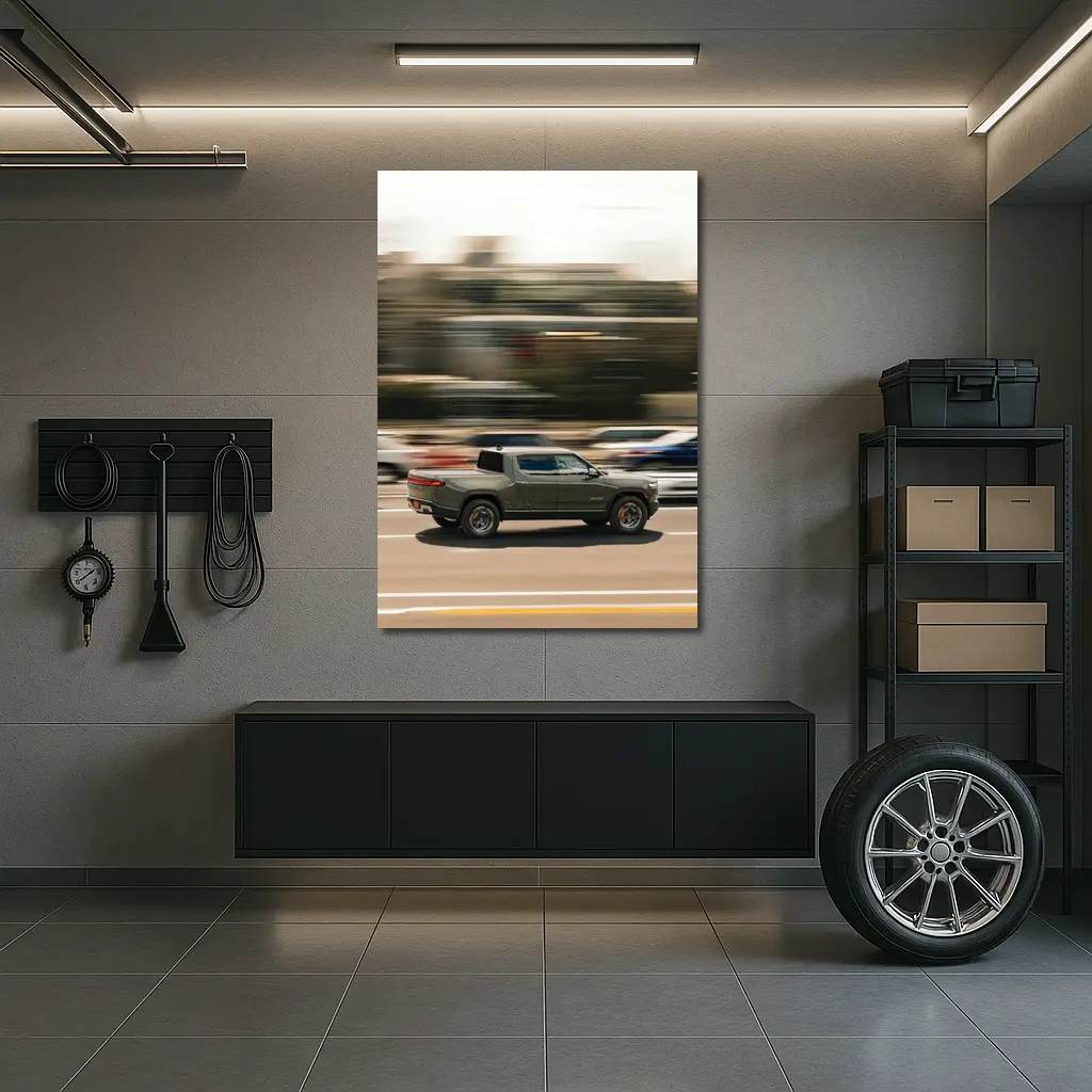 Rivian R1T Electric Truck Highway Speed – Wall Art