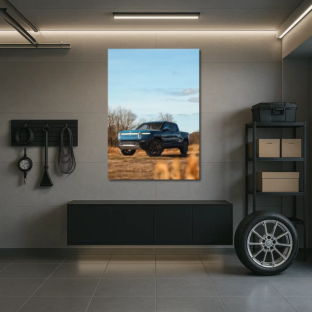 Rivian R1T Electric Truck Open Field – Wall Art