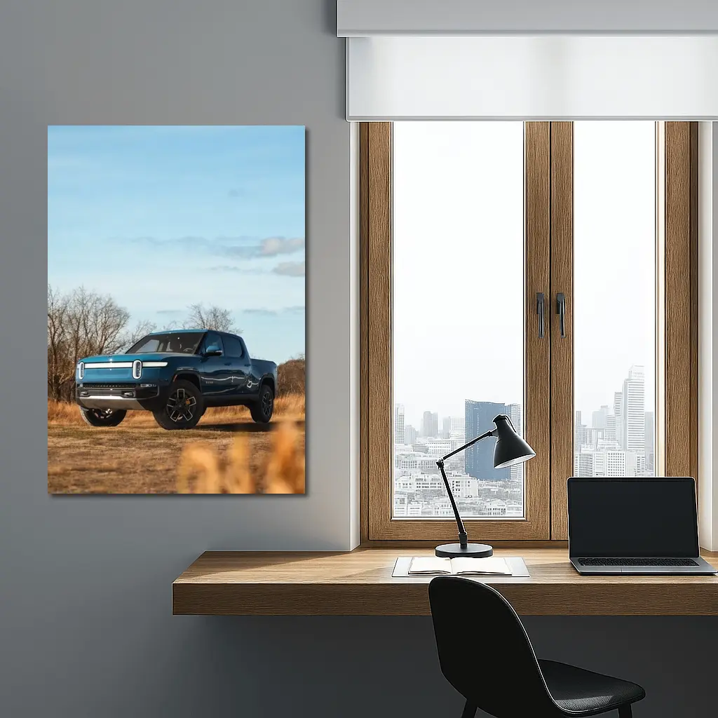 Rivian R1T Electric Truck Open Field – Wall Art