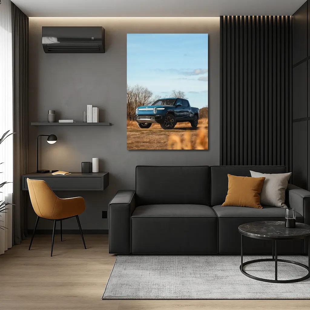 Rivian R1T Electric Truck Open Field – Wall Art