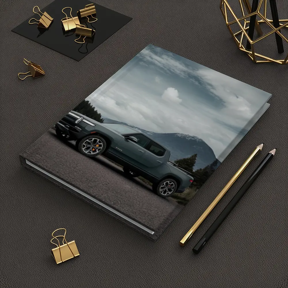 Rivian R1T Truck Mountain Cloudy Sky – Notebooks