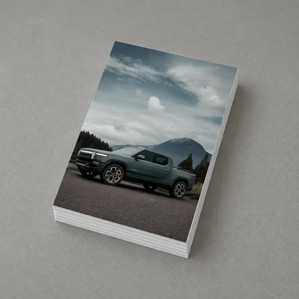 Rivian R1T Truck Mountain Cloudy Sky – Postcards