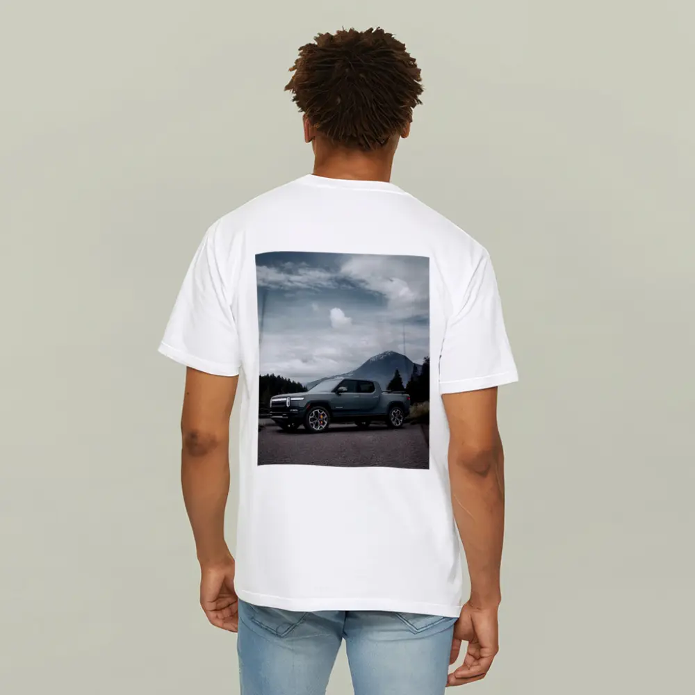 Rivian R1T Truck Mountain Cloudy Sky – T-Shirts