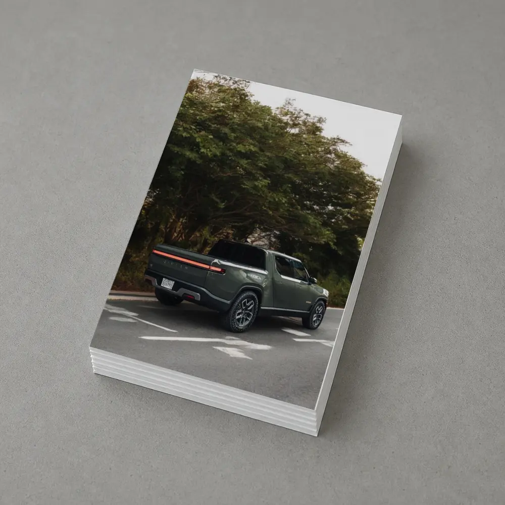 Rivian R1T Truck on Forest Road – Postcards
