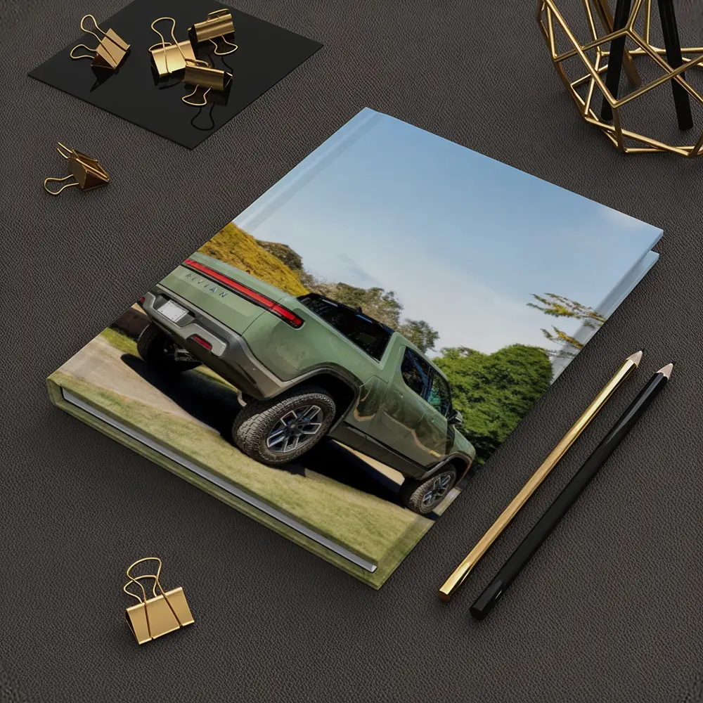 Rivian R1T Green Truck Outdoor Park Setting – Notebooks