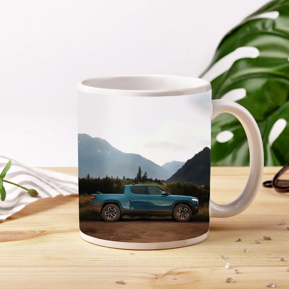Rivian R1T Truck Mountain Valley Landscape – Mugs