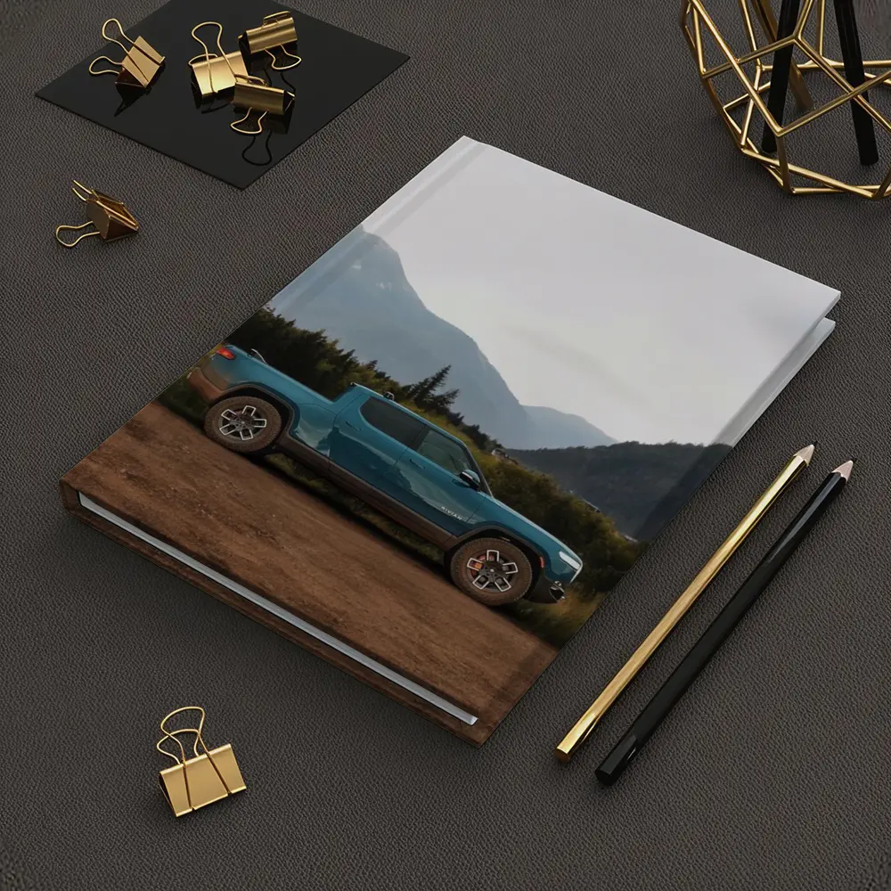 Rivian R1T Truck Mountain Valley Landscape – Notebooks