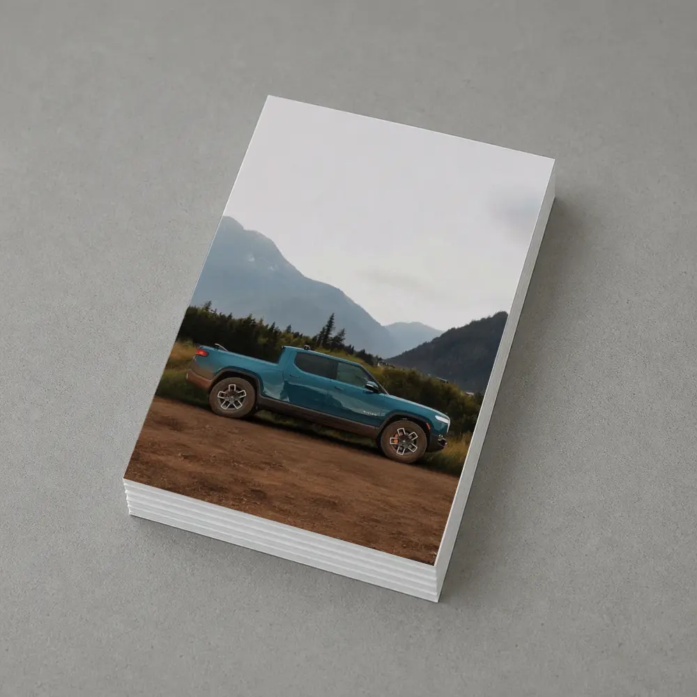 Rivian R1T Truck Mountain Valley Landscape – Postcards