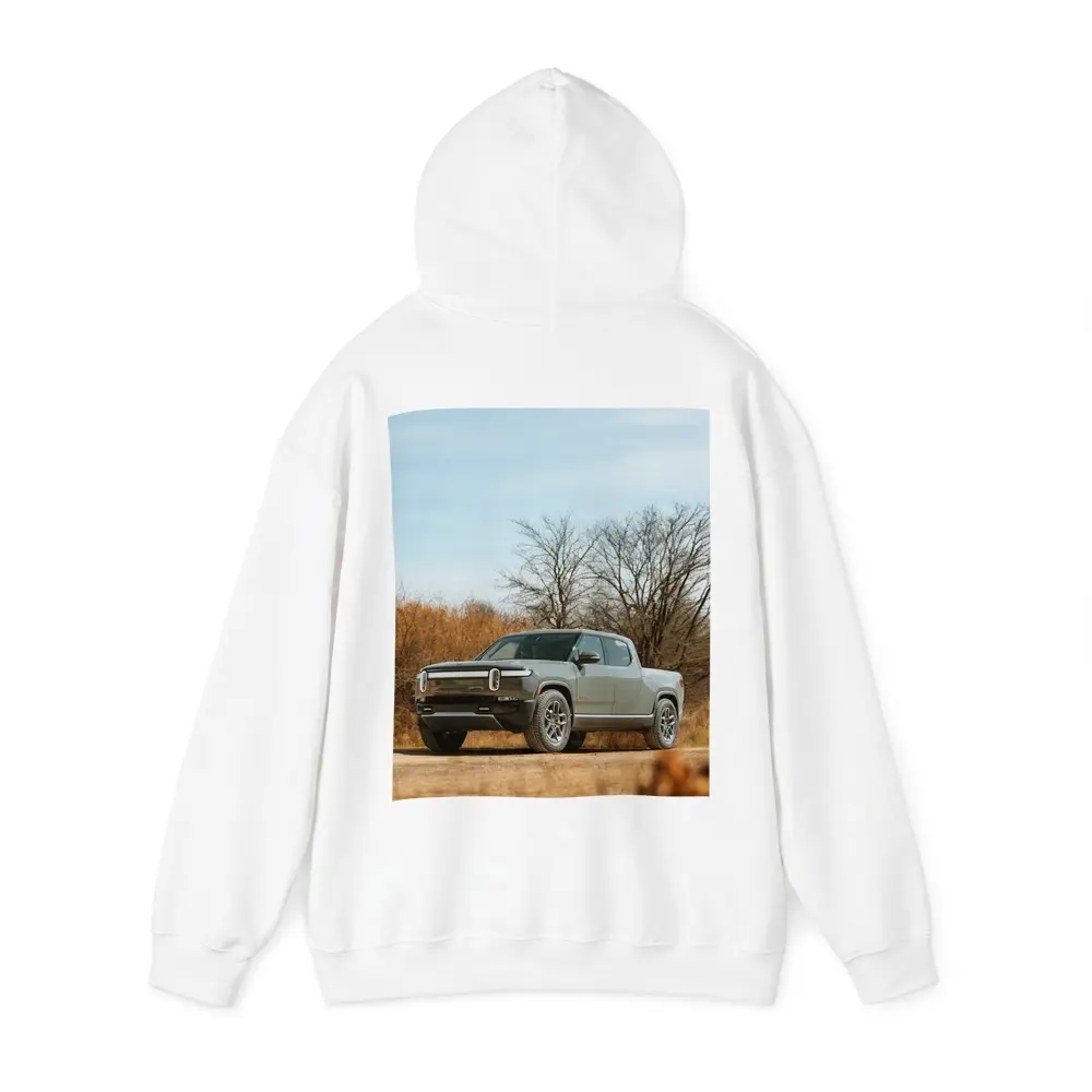 Rivian R1T Truck Autumn Bare Trees – Hoodies