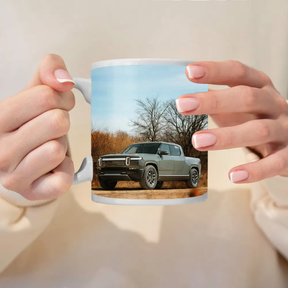 Rivian R1T Truck Autumn Bare Trees – Mugs